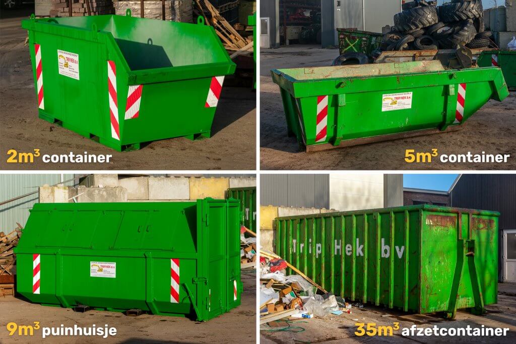 assortiment afvalcontainers
